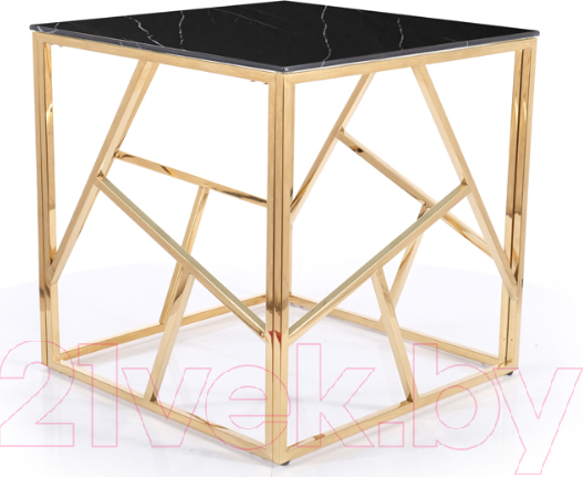 Изображение товара Журнальный столик Signal Escada B II (эффект черного мрамора/золото)
