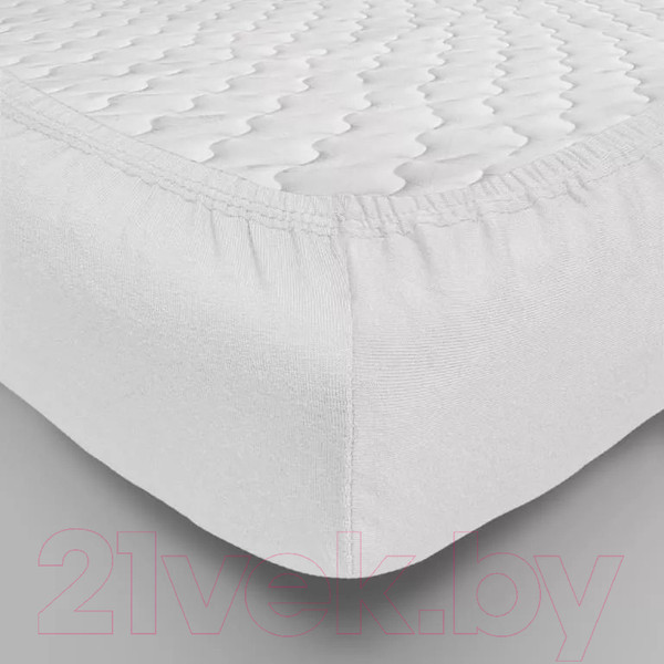 Изображение товара Простыня Luxsonia Поплин на резинке 180x200 / Мр0000-0 (белый)