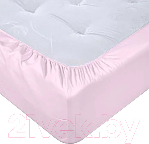 Изображение товара Простыня Luxsonia Поплин на резинке 200x200 / Мр0040-3 (розовый)