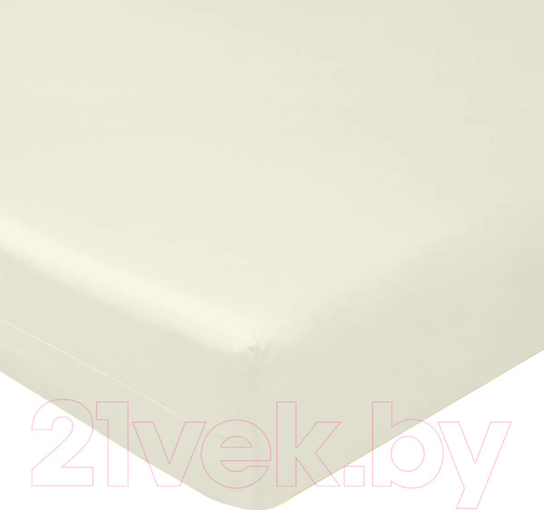 Изображение товара Простыня Luxsonia Поплин на резинке 200x200 / Мр0040-23 (шампань)