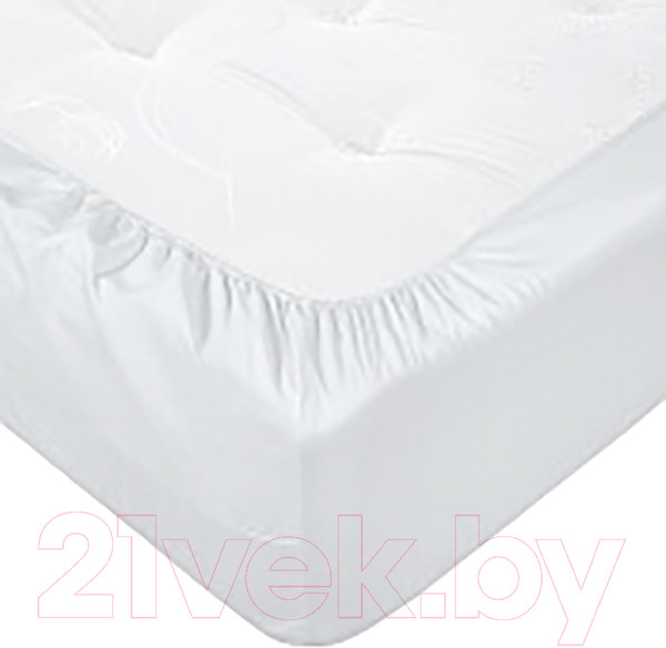 Изображение товара Простыня Luxsonia Поплин на резинке 90x200 / Мр0040-8 (серый)