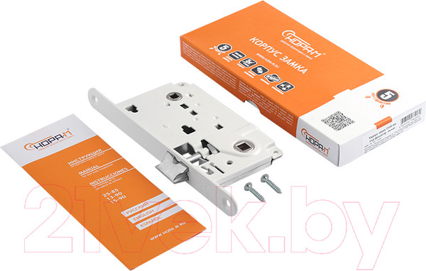 Изображение товара Корпус врезного замка Нора-М 13-90 (белый)