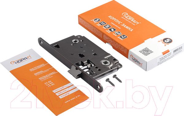 Изображение товара Корпус врезного замка Нора-М 13-90 (графит)