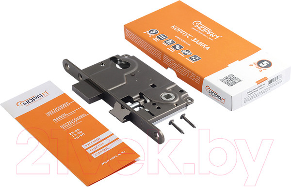 Изображение товара Корпус врезного замка Нора-М М 25-85 (графит)