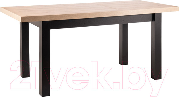 Изображение товара Обеденный стол Signal Presto 140-218x80 (дуб артизан/черный)