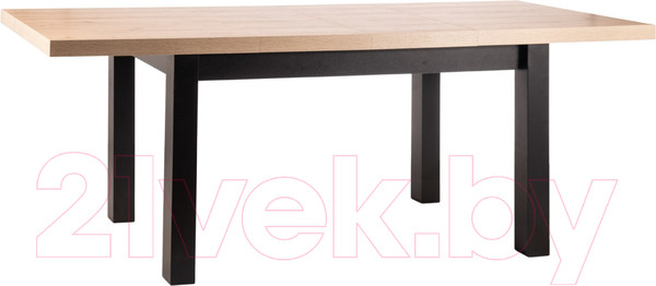 Изображение товара Обеденный стол Signal Presto 140-218x80 (дуб артизан/черный)