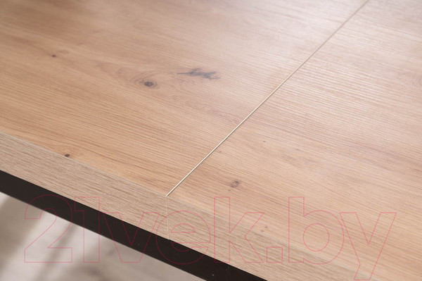 Изображение товара Обеденный стол Signal Presto 140-218x80 (дуб артизан/черный)