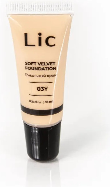 Изображение товара Тональный крем Lic Soft Velvet Мини-версия тон 03Y (10мл)