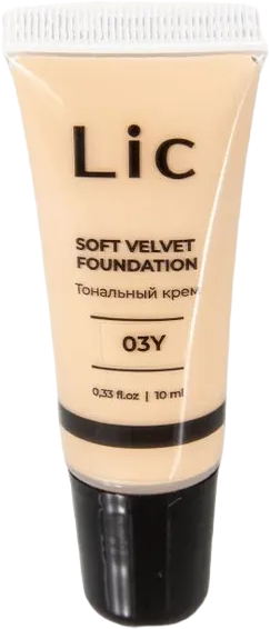 Изображение товара Тональный крем Lic Soft Velvet Мини-версия тон 03Y (10мл)