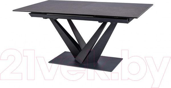 Изображение товара Обеденный стол Signal Sorento Ceramic 160-220x90x76 (эффект черного мрамора/черный матовый)