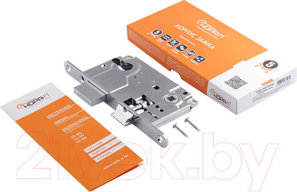 Изображение товара Корпус врезного замка Нора-М М 25-85 (хром)