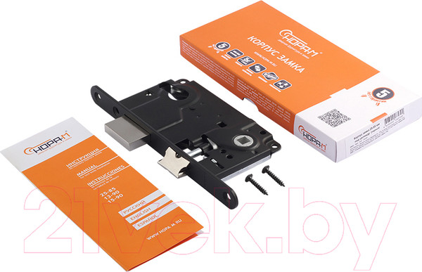 Изображение товара Корпус врезного замка Нора-М М 25-85 (черный)