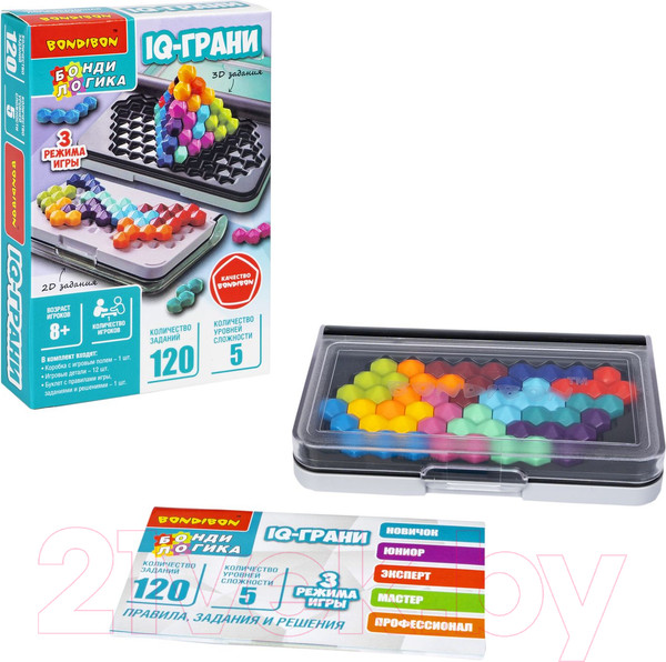 Изображение товара Настольная игра Bondibon БондиЛогика IQ-Грани / ВВ5953