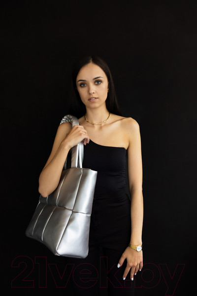 Изображение товара Сумка MT.Style ТОУТ из экокожи (серебристый)