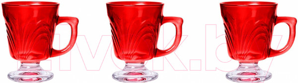Изображение товара Набор кружек Herevin Paited Red Footed 131601-003 (3шт, красный)