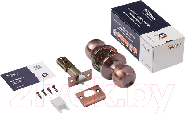 Изображение товара Ручка дверная Нора-М ЗШ-05-Э (старая медь)