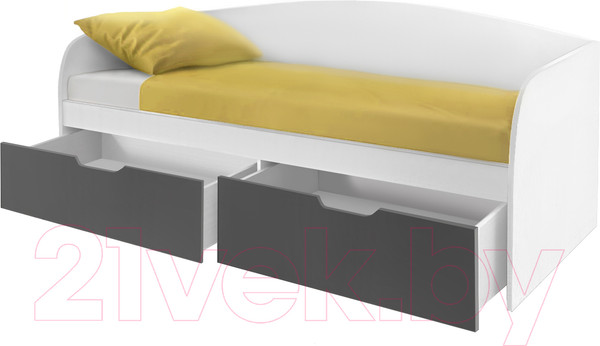 Изображение товара Кровать-тахта Артём-Мебель СН-120.01 (белый/графит)