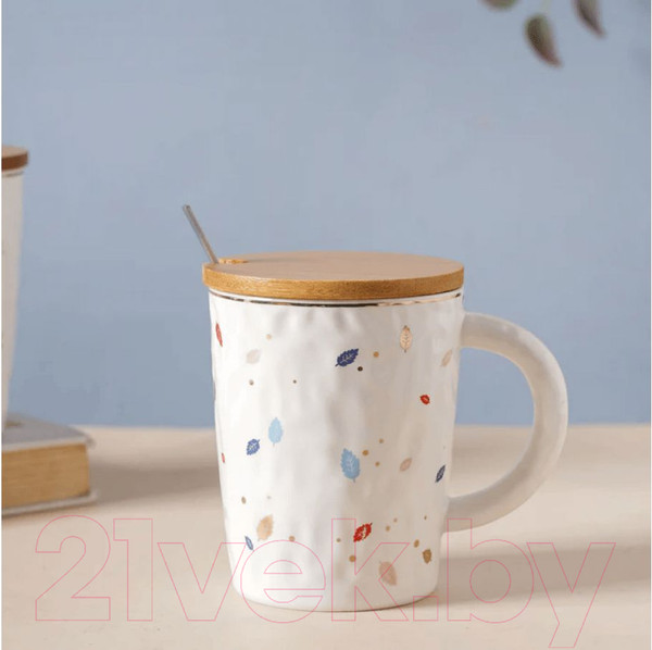 Изображение товара Кружка с ложкой Perfecto Linea Autumn foliages 30-851060