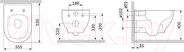 Изображение товара Унитаз подвесной AM.PM X-Joy S C85A1702SC