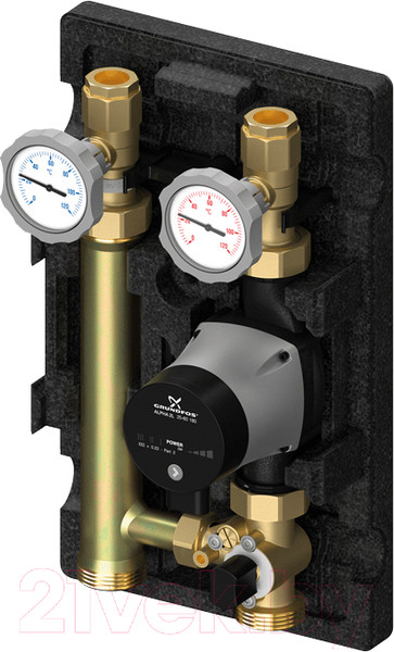 Изображение товара Насосно-смесительный узел коллектора Meibes MK со смесителем 1" / МЕ 66831 WIT (с насосом)