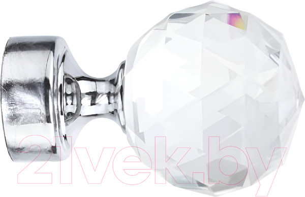 Изображение товара Набор наконечников для карниза Lm Decor YF130 Кристалл 16(19)мм (2шт, хром)