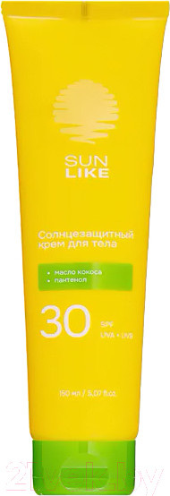 Изображение товара Крем солнцезащитный Sun Like Для тела SPF30 (150мл)