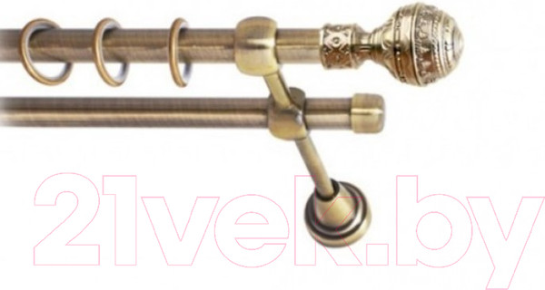 Изображение товара Набор наконечников для карниза Lm Decor YF161 Ампир 16(19)мм (2шт, антик)