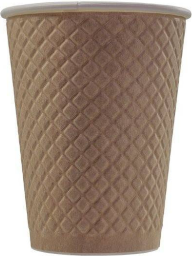 Изображение товара Набор бумажных стаканов Паксервис WaffleСraft 300мл / EM90-430 (25шт)