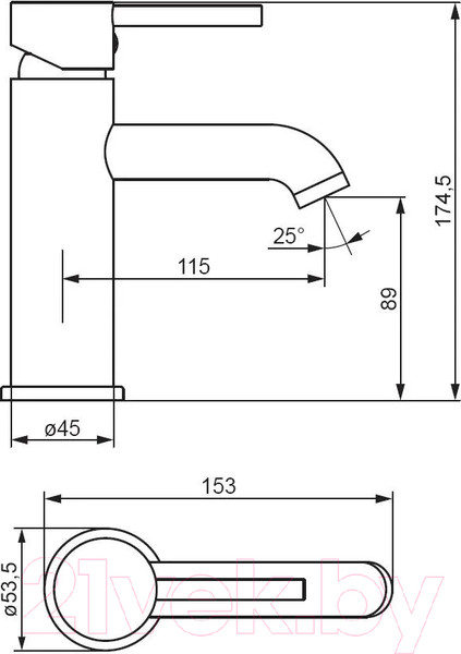 Изображение товара Смеситель Damixa Scandinavian Pure 360210000 (хром)