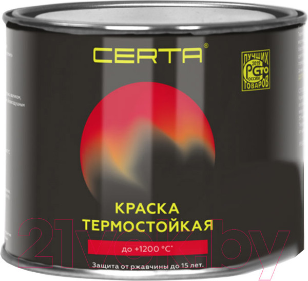 Изображение товара Краска Certa HS Термостойкая 800С (400г, графит металлик)
