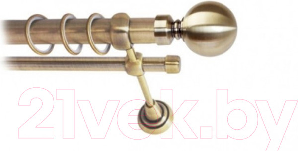 Изображение товара Набор наконечников для карниза Lm Decor YF059 Шар большой 16мм (2шт, антик)