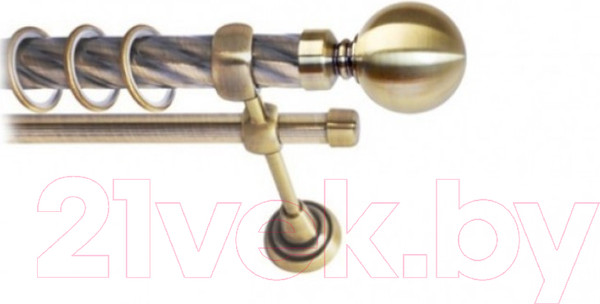 Изображение товара Набор наконечников для карниза Lm Decor YF059 Шар большой 16мм (2шт, антик)