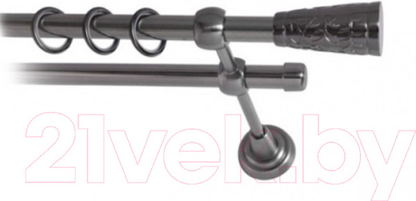 Изображение товара Набор наконечников для карниза Lm Decor YF066 Византия 16мм (2шт, антрацит)