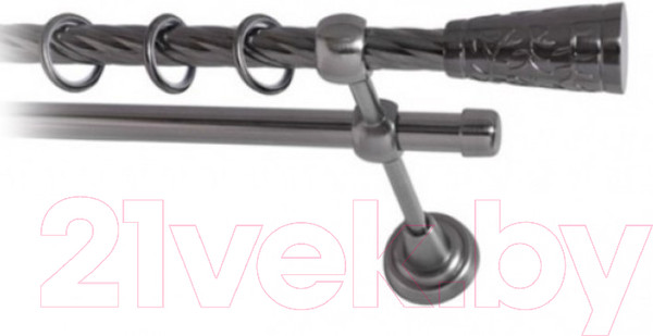 Изображение товара Набор наконечников для карниза Lm Decor YF066 Византия 16мм (2шт, антрацит)