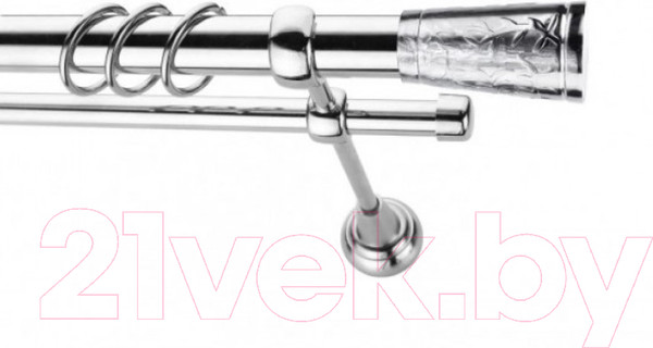 Изображение товара Набор наконечников для карниза Lm Decor YF066 Византия 16мм (2шт, хром)