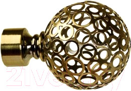 Изображение товара Набор наконечников для карниза Lm Decor YF095 Ажур 16мм (2шт, антик)