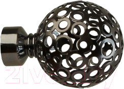 Изображение товара Набор наконечников для карниза Lm Decor YF095 Ажур 16мм (2шт, антрацит)