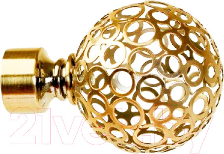 Изображение товара Набор наконечников для карниза Lm Decor YF095 Ажур 16мм (2шт, золото)