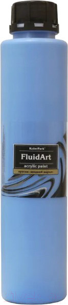 Изображение товара Акриловая краска KolerPark Fluid Art Жидкий акрил (800мл, голубой)
