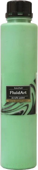 Изображение товара Акриловая краска KolerPark Fluid Art Жидкий акрил (800мл, зеленый)