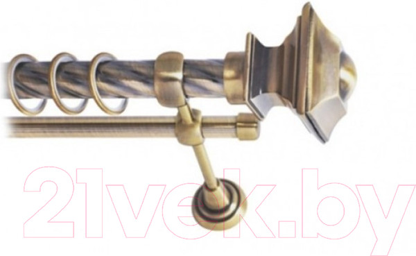 Изображение товара Набор наконечников для карниза Lm Decor YF030 Верди 19мм (2шт, антик)