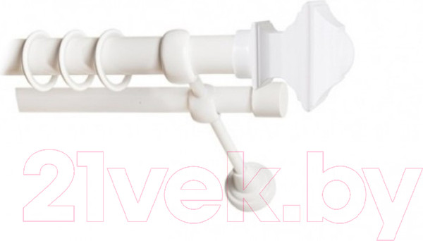 Изображение товара Набор наконечников для карниза Lm Decor YF030 Верди 19мм (2шт, белый глянец)