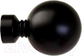 Изображение товара Набор наконечников для карниза Lm Decor YF059 Шар большой 19мм (2шт, черный матовый)