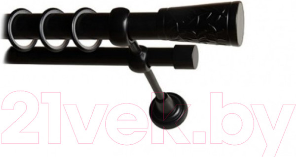 Изображение товара Набор наконечников для карниза Lm Decor YF066 Византия 19мм (2шт, черный матовый)