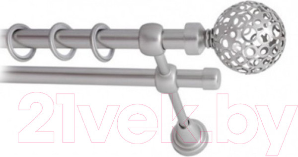 Изображение товара Набор наконечников для карниза Lm Decor YF095 Ажур 19мм (2шт, сатин)