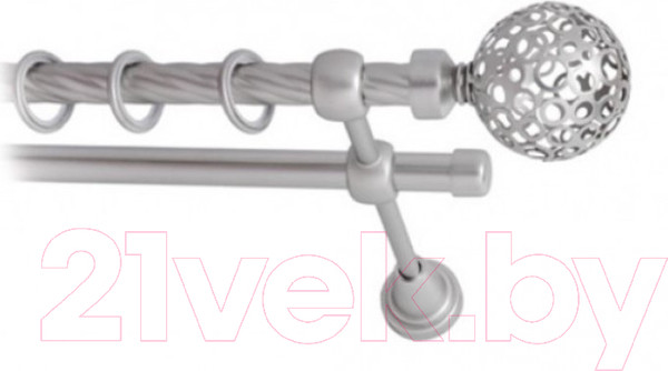 Изображение товара Набор наконечников для карниза Lm Decor YF095 Ажур 19мм (2шт, сатин)