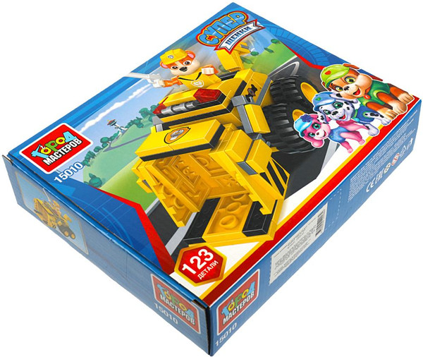 Изображение товара Конструктор Город мастеров Супер щенки: бульдозер / 15010-KY (123эл)