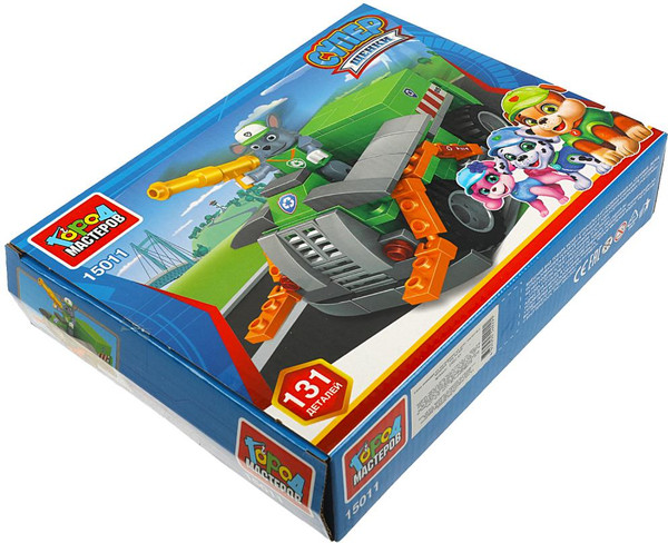 Изображение товара Конструктор Город мастеров Супер щенки: мусоровоз / 15011-KY (131эл)