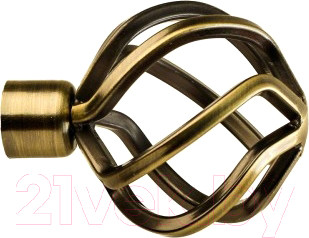 Изображение товара Набор наконечников для карниза Lm Decor YF097 Булава 16мм (2шт, антик)