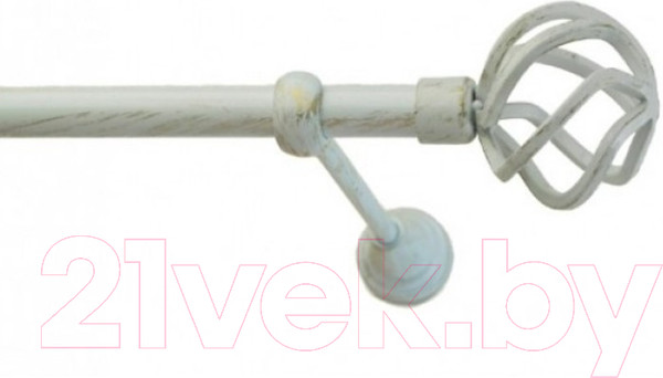 Изображение товара Набор наконечников для карниза Lm Decor YF097 Булава 16мм (2шт, белое золото)